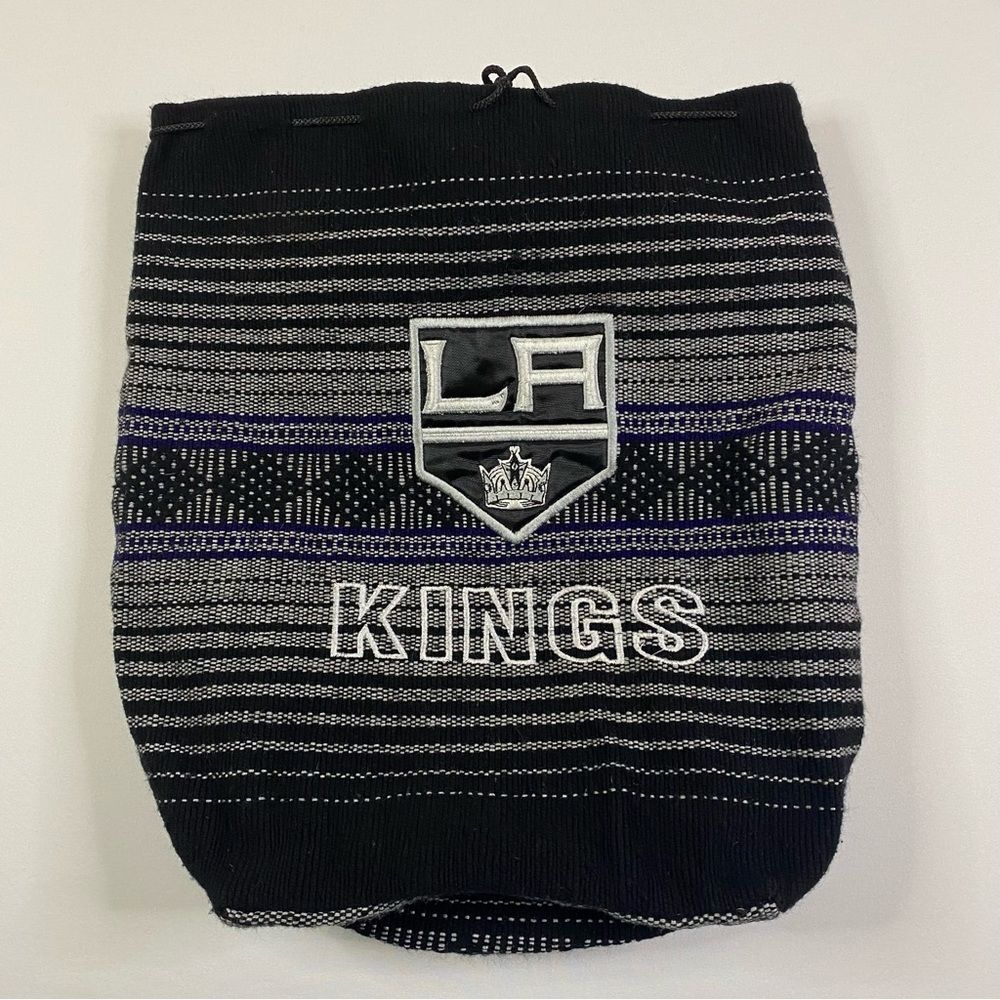 LA Kings Black & Gray Drawstring Backpack